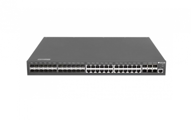 Управляемый коммутатор уровня 3 BDCOM S3954M, 24x 10/100/1000BaseT, 24x 100/1000BaseX SFP, 6x 1/10GE SFP+, Hot Swap БП 1+1, в комплекте 1x PSU ~220VAC