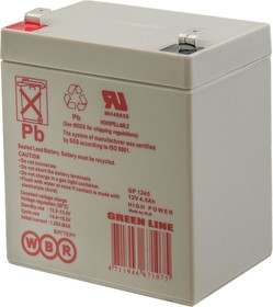 GP1245 WBR, аккумулятор свинцовый