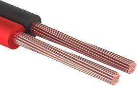 01-6101-6, Кабель акустический 2х0,25 мм² красно-черный (бухта 100 м)