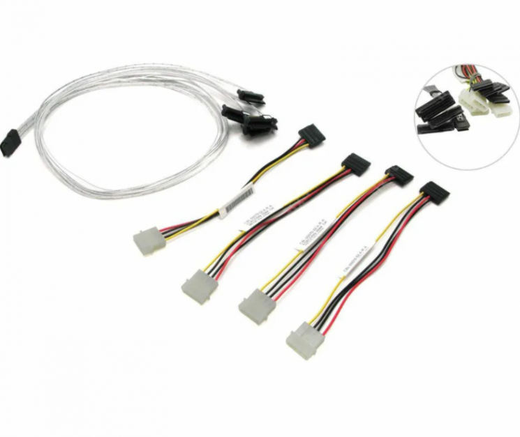 Кабель Adaptec I-mSASx4-SAS-SB-0.7M ACK- I-mSASx4-SAS-SB-0.7M SFF-8087 to (4) SFF-8482