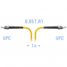 Патчкорд оптический ST/UPC SM G.657.A1 1 метр
