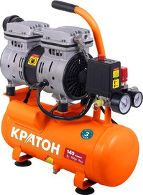 Компрессор КРАТОН AC-140-8-OFS поршневой безмасляный, 750 Вт, 140л/мин, 8бар
