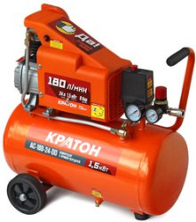 Компрессор КРАТОН AC-180-24-DD поршневой масляный, 1500 Вт, 180л/мин, 8бар