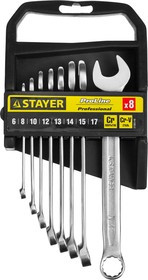 27083-H8, Набор комбинированных гаечных ключей 8 шт, 6 - 17 мм, STAYER