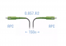 Патчкорд оптический FTTH SC/APC, кабель 604-03-01, 150 метров