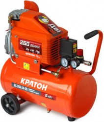 Компрессор КРАТОН AC-260-24-DD поршневой масляный, 2000 Вт, 260л/мин, 8бар