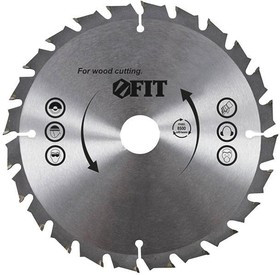 Круг пильный твердосплавный FIT 37686 по дереву спец. форма зуба 185 х 20 - 24 т