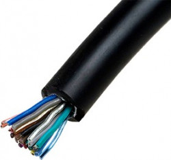 LCS-21, Кабель SCART21C+1 в экране, D=10.00мм, черный, 50м на катушке