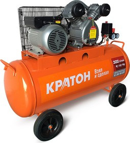 Компрессор КРАТОН AC-300-100-BDV поршневой масляный, 1500 Вт, 300л/мин, 10бар
