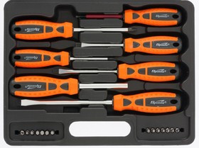 13309, Набор отверток, биты, двухкомпонентные рукоятки, 21 предмет