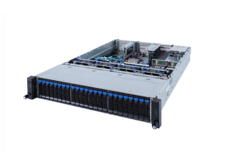 Платформа Gigabyte 2U R282-2O0, До двух процессоров Intel Xeon Scalable Gen3, DDR4, 24x2,5" HDD SATA/SAS, 2x1000Base-T