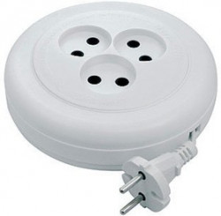 95927, Удлинитель бытовой, без заземления, 5м, 3 розетки, 6A, тип УХ6