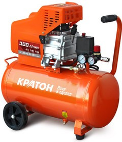 Компрессор КРАТОН AC-300-40-DD поршневой масляный, 2000 Вт, 300л/мин, 8бар