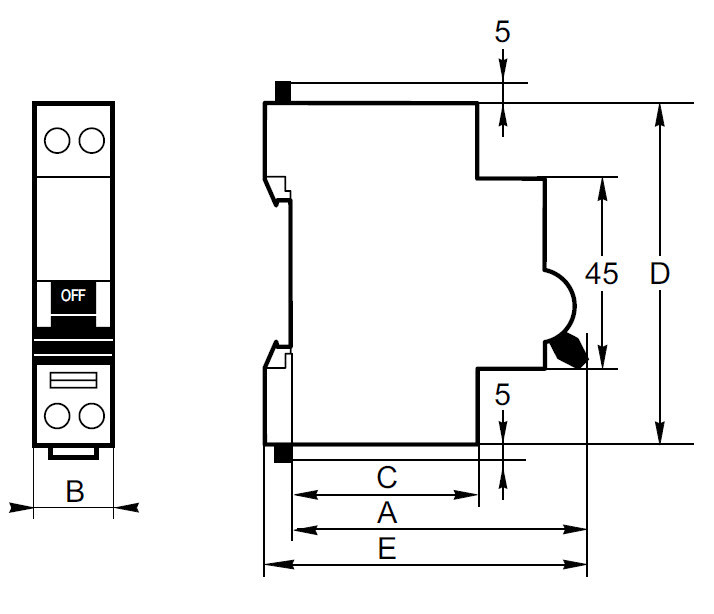 Выключатель автоматический модульный 1п B 20А 10кА AV-10 AVERES EKF mcb10-1-20B-av