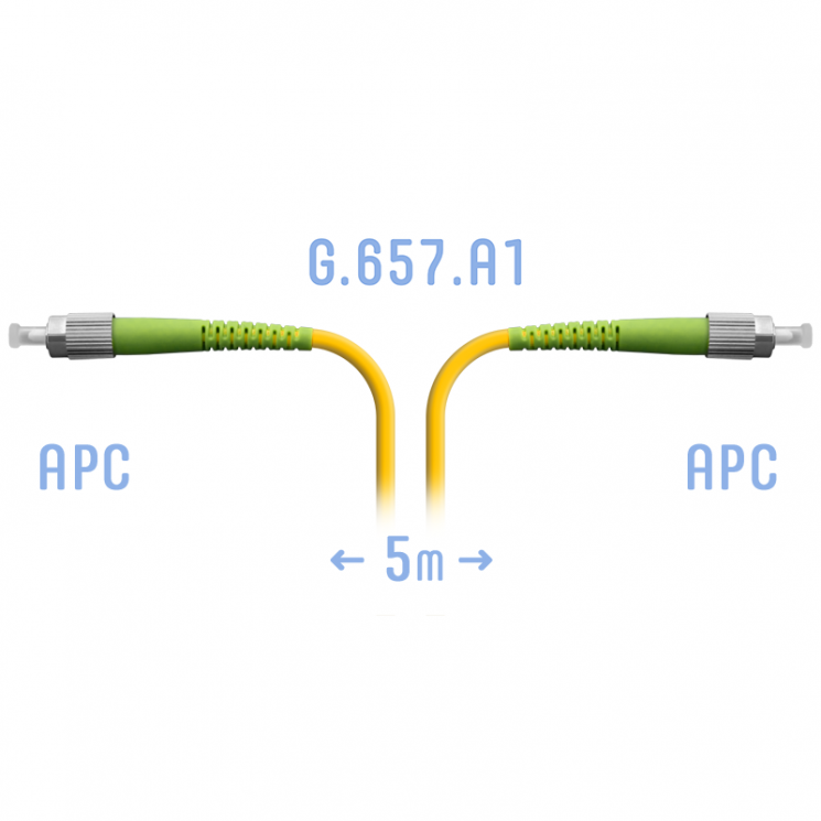 Патчкорд оптический FC/APC SM G.657.A1 5 метров