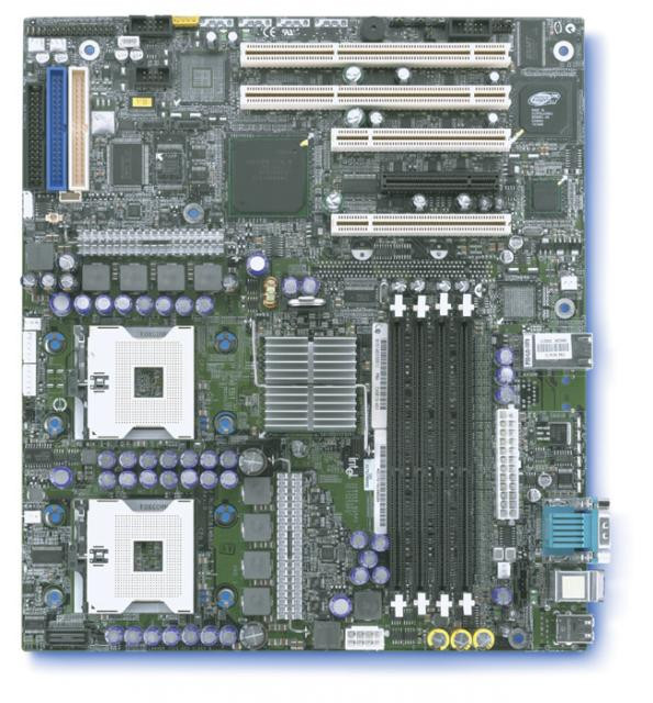 Материнская плата Intel SE7320SP2 iE7320 Dual s604 4DDR 2SATA U100 PCI-E8x 2PCI-X 2PCI GbLAN SVGA ATX 800Mhz-SE7320SP2(NEW)