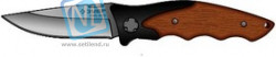 Нож ЗУБР 47711 премиум стрелец складной универсальный рукоятка с деревянными вставкам 185/80мм