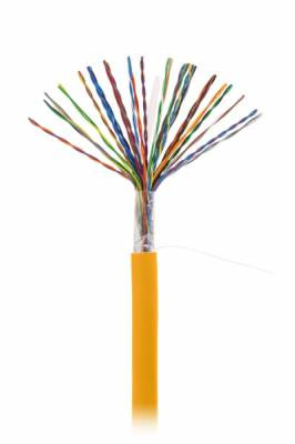 Кабель NETLAN U/UTP 25 пар, Кат.5 (Класс D), 100МГц, одножильный, BC (чистая медь), внутренний, LSZH нг(B)-HF, оранжевый, 305м