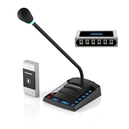 6-канальное переговорное устр-во Stelberry S-660 для АЗС класса «Клиент-Кассир» с функциями диспетч. связи, громкого оповещения и режимом «СИМПЛЕКС»