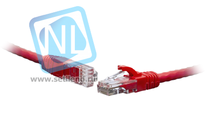 Коммутационный шнур U/UTP 4-х парный cat.5e 3.0м PVC standart красный