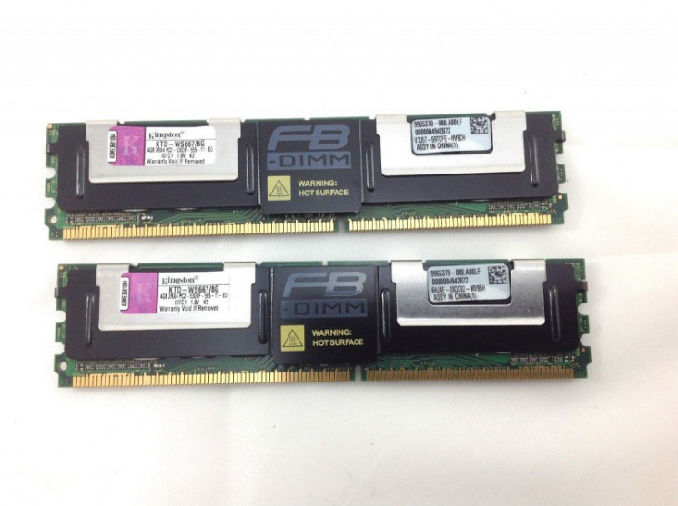 Модуль памяти Kingston KTD-WS667/8G 8GB(2x4Gb) PC-5300 FB-DIMM 667MHz Kit-KTD-WS667/8G(NEW)