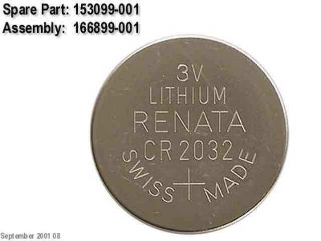 Контроллер HP 153099-001 3.0V battery (20mm diameter, 3.2mm thick, 220 mA-hr) - Type CR2032 lithium-153099-001(NEW)