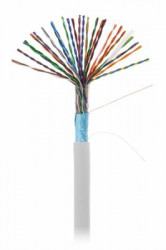 Кабель NETLAN F/UTP 25 пар, Кат.5 (Класс D), 100МГц, одножильный, BC (чистая медь), внешний, PE до -40C, черный, 305м
