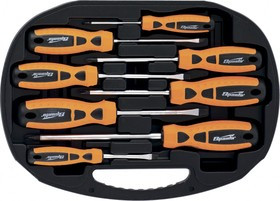 133566, Набор отверток, СrV, в пластмассовом боксе, 8 шт.