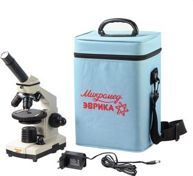 М22831, Микроскоп школьный Эврика 40х-1280х в текстильном кейсе