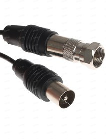 BL1077 (SN1077), Кабель ТВ вилка - F вилка, антенный, 1.8 м