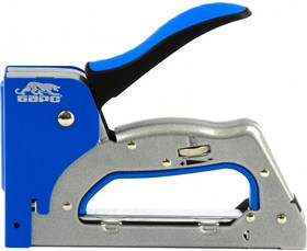 40004, Степлер металлический, 3 в 1, регул. удара, двухкомп. рукоятка,тип скобы 53, 300, 500, 6-14мм