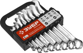 27088-H8, Набор комбинированных гаечных ключей 8 шт, 6 - 17 мм, ЗУБР
