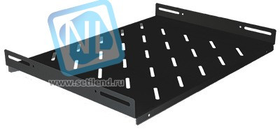 Полка стационарная усиленная для шкафов 19" глубиной 1000мм, черная (распределенная нагрузка 200кг)