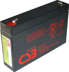 GP672, Аккумулятор свинцовый 6B-7.2Ач 151x34x94