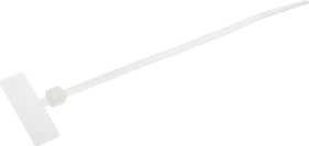 GTK-110M, стяжка 110х2.5 мм с биркой белая, уп.100 шт.