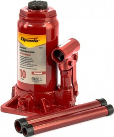 50335, Домкрат гидравлический бутылочный, 10 т, h подъема 190-370 мм, Compact