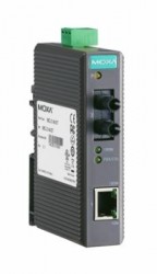 Медиаконвертер Ethernet 10/100BaseTX в 100BaseFX (многомодовое оптоволокно) в пластиковом корпусе MOXA