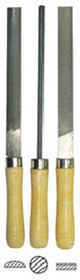 Набор напильников BIBER 85307 Мастер 250мм с деревянной ручкой 3шт.