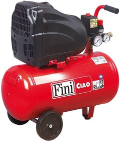 Компрессор поршневой FINI CIAO 25/1850 коаксиальный безмасляный, 1,1 кВт, 179 л/мин, 8 бар, 24 л