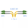 Патчкорд оптический LC/APC SM G.657.A1 Duplex 1 метр