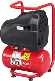 Компрессор поршневой FINI CIAO 6/1850 коаксиальный безмасляный, 1,1 кВт, 179 л/мин, 8 бар, 6 л.