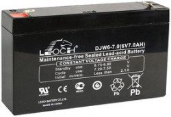DJW6-7, Аккумулятор свинцовый 6B-7Ач 151x34x94