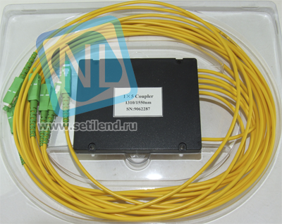 Делитель оптический корпусный трехоконный 1х6 SC/APC