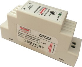 24W/12-24V/DIN, Блок питания с регулируемым напряжением, 12-24В,2-1А,24Вт