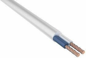 01-8032-3, Провод ПВС 2х1,0 мм² 200 м белый ГОСТ