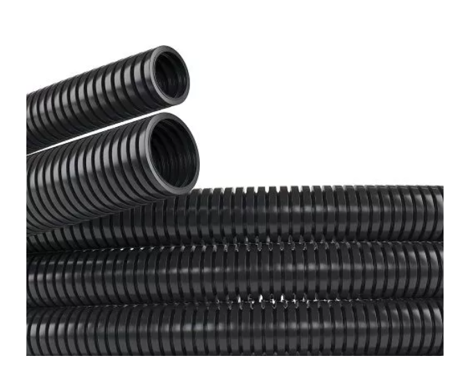 Труба гофрированная ПНД гибкая легкая d16мм с протяжкой черн. (уп.100м) DKC 71716