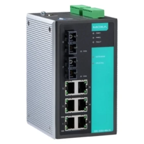 Коммутатор EDS-508A-MM-SC Ethernet switch with 6 10/100 BaseTx ports, 2 multi mode 100 BaseFx ports