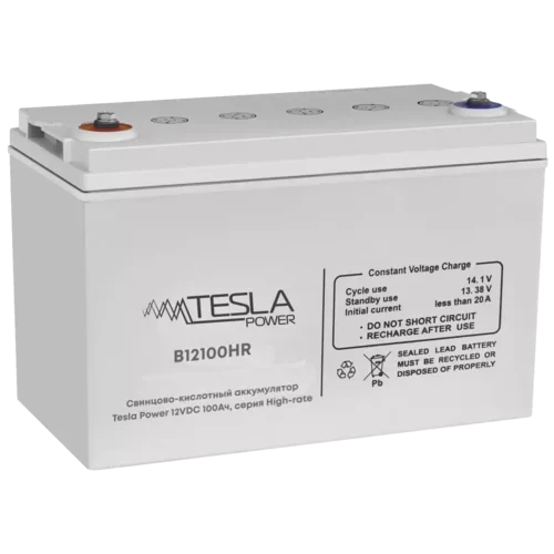 Свинцово-кислотный аккумулятор Tesla Power 12VDC 100Ач, серия High-rate