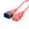 Кабель питания IEC320-C14/IEC320-C13, 220B, 10А, 1.8м, красный (для резервного питания)