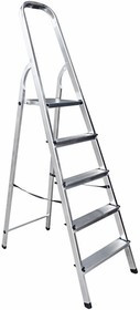 12-5042, Стремянка алюминиевая пять ступенек